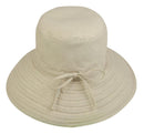 Womens Summer Sun Bucket Hats Caps Ramie Cotton Ribbon Ties Sand Salmon-Serve The Flag 2 image