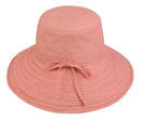 Womens Summer Sun Bucket Hats Caps Ramie Cotton Ribbon Ties Sand Salmon-Serve The Flag 7 image