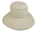 Womens Summer Sun Bucket Hats Caps Ramie Cotton Ribbon Ties Sand Salmon-Serve The Flag