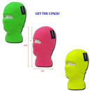Youth Kids Girls Boys Balaclava Beanies Neon Fluorescent Ski Eye Hole Face Mask-Serve The Flag 3 image