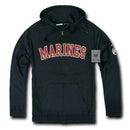 Zip Fleece Hoodie Sweatshirt Military Navy Air Force Army Coast Guard Marines-Serve The Flag 7 image