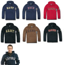 Zip Fleece Hoodie Sweatshirt Military Navy Air Force Army Coast Guard Marines-Serve The Flag 2 image